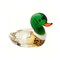 GC Home & Garden 2.75" Beige and Green Duck Art Glass Animal Figurine